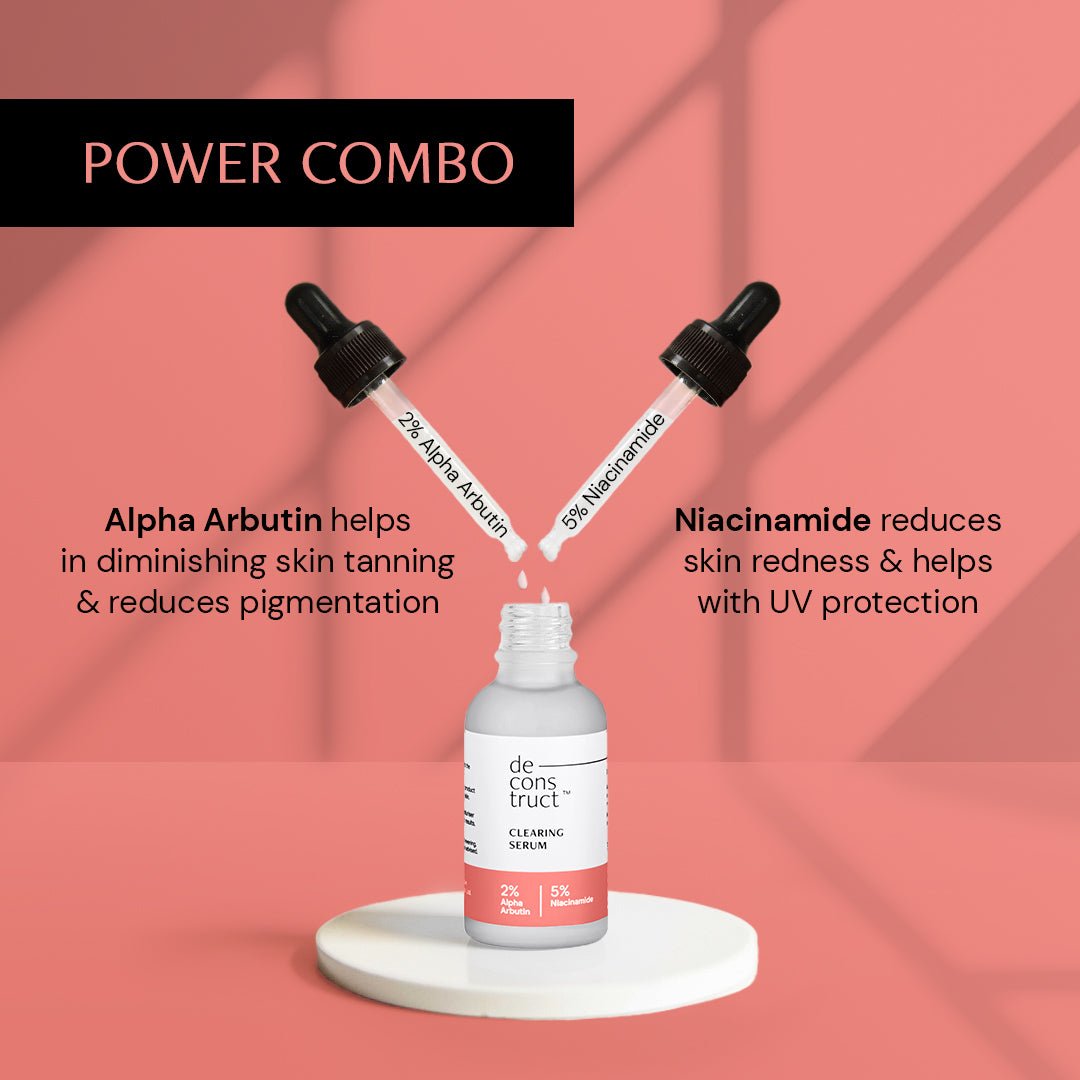 Deconstruct Clearing Serum 2% Alpha Arbutin + 5% Niacinamide for clear skin (30 ml)